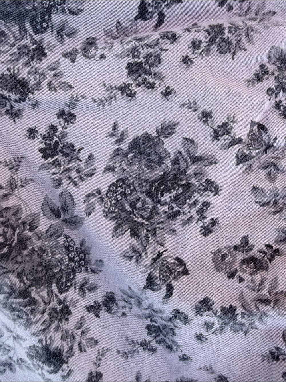 PAIGE Peg Skinny Floral Print Jeans Pink Gray - Picture 7 of 14